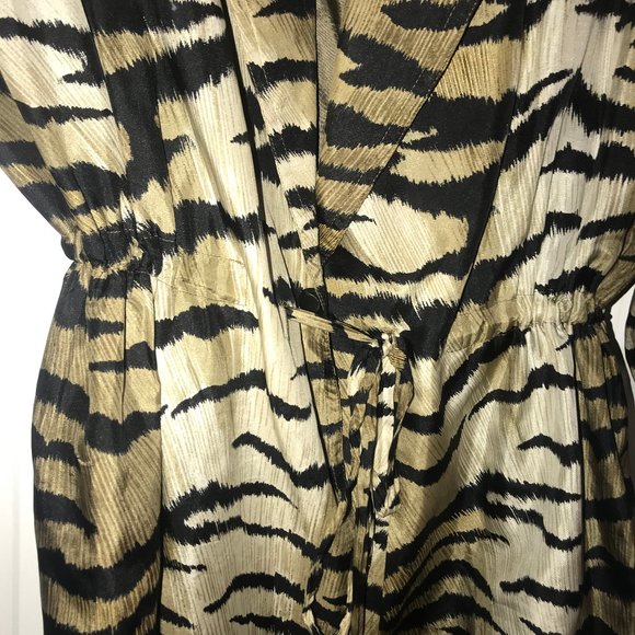 VINTAGE-100% silk TIGER STRIPE JACKET-SMALL------final price - Picture 5 of 5